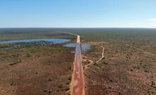 Great Central Road in flood. March 2024. Image credit_Gold Road.