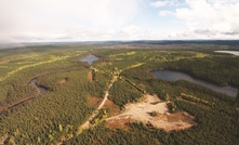 Aerial view of the mine site