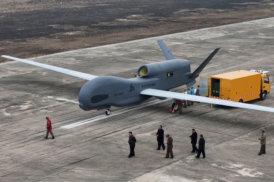 Kim Jong Un inspects larger new spy drone and AI suicide drones