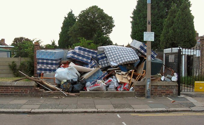 Fly tipping in London