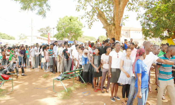 Kyambogo voting halts after failure of machines Kyambogo voting halts after failure of machines