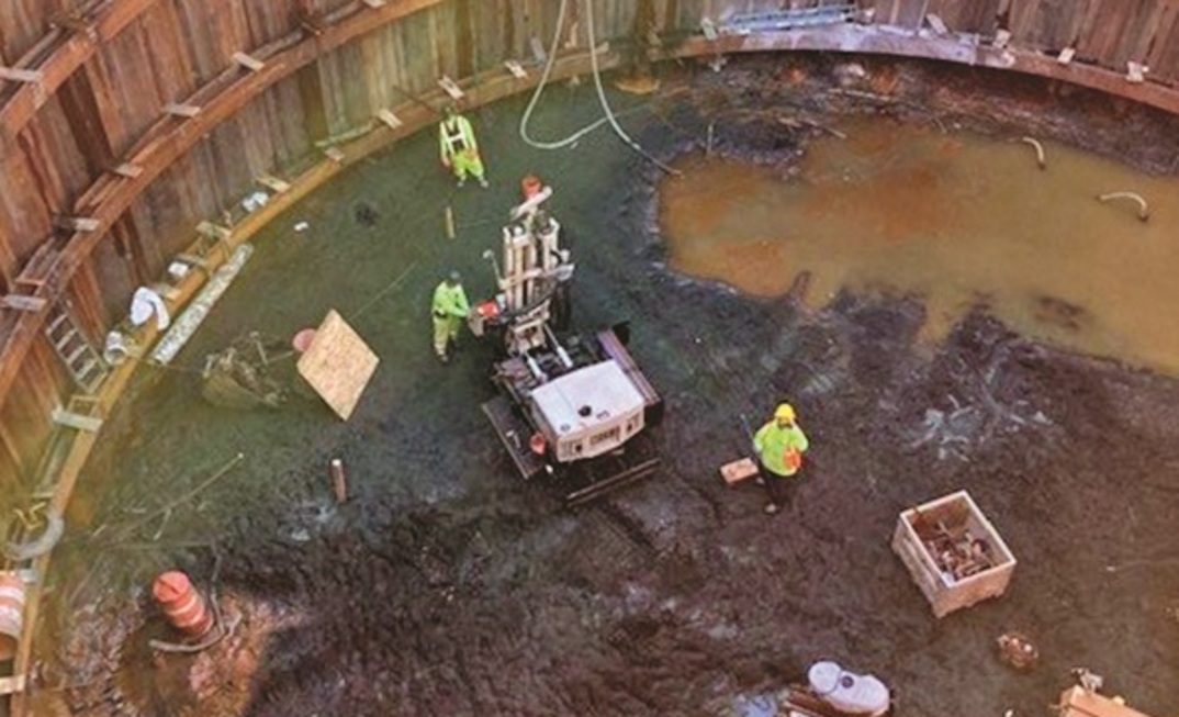 Having its Geoprobe 7822DT rig lowered into a 75ft round, 45ft deep pit to undertake geotechnical drilling was just another job for Allstar Drilling & Probing