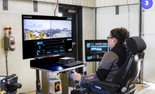 Alyssa Wilson of Technica Mining operates an R1700G from a Teleop Control Station