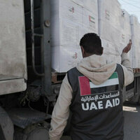 13 UAE aid trucks arrive in Gaza as part of Operation Chivalrous Knight 3