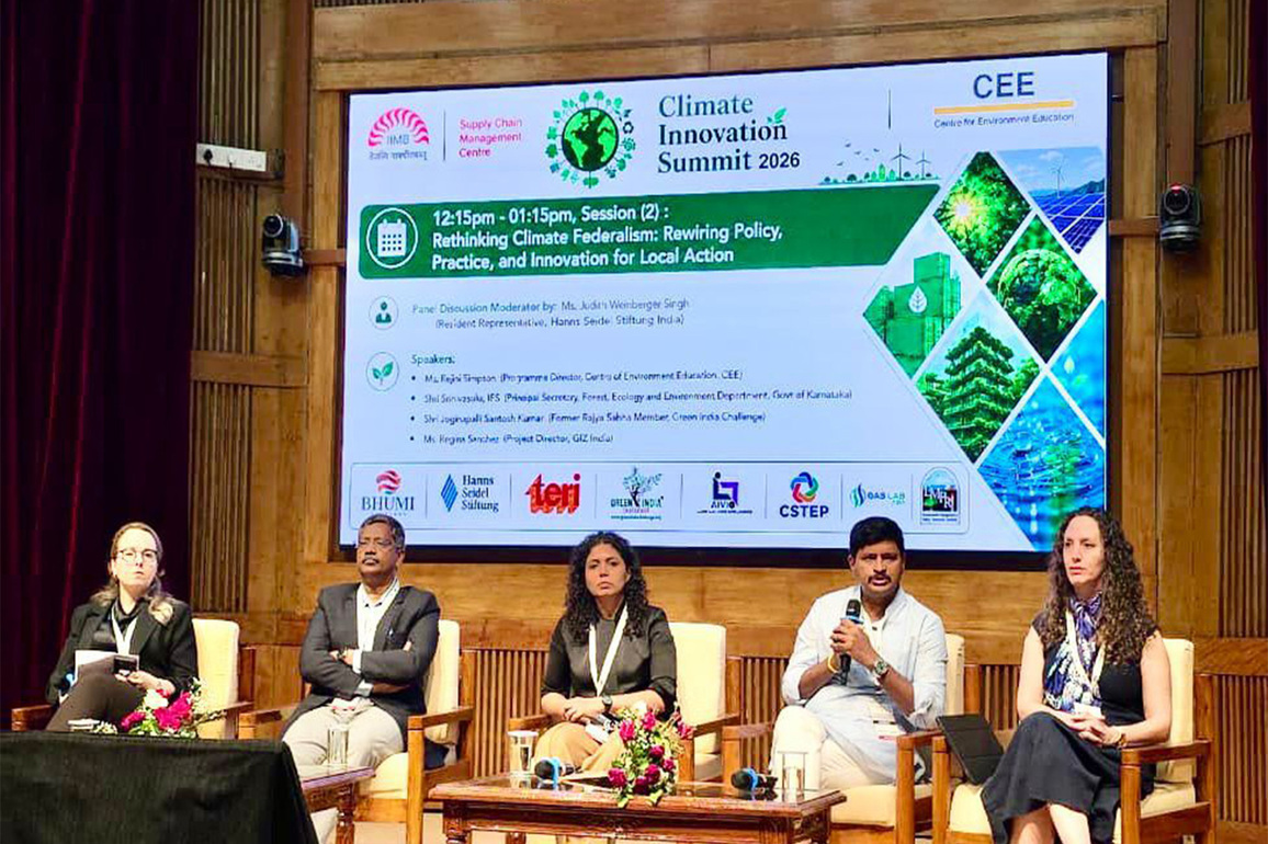 Green India Challenge founder Santosh Kumar calls for citizen-led climate federalism at IIM Bangalore