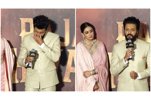 Genelia Deshmukh breaks down as Riteish gets emotional at 'Raja Shivaji' trailer launch