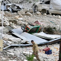 LEBANON-KFAR HATTA-ISRAELI AIRSTRIKES-AFTERMATH
