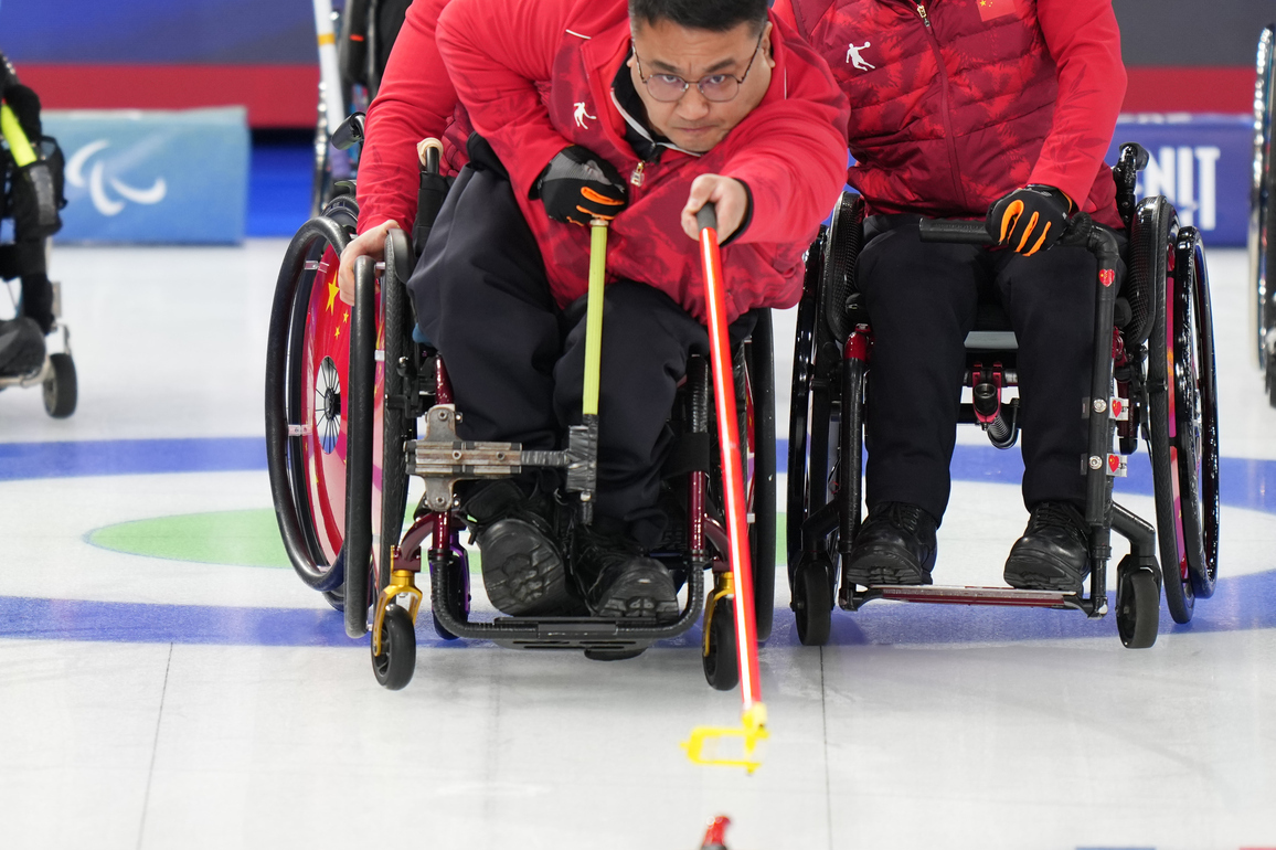 (SP)ITALY-CORTINA D'AMPEZZO-PARALYMPIC WINTER GAMES-WHEELCHAIR CURLING-MIXED TEAM-ROUND ROBIN-CHN VS KOR