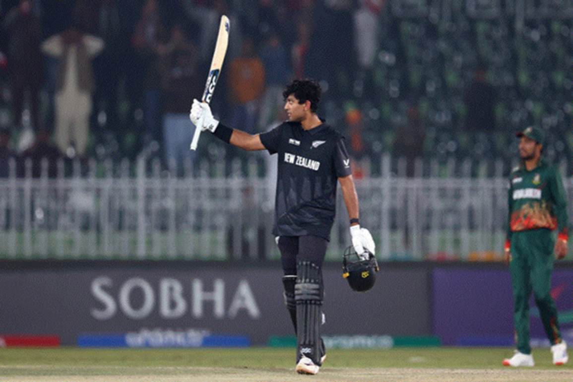 "He loves ICC events...": NZ skipper Santner hails Rachin following ton against Bangladesh in CT 2025