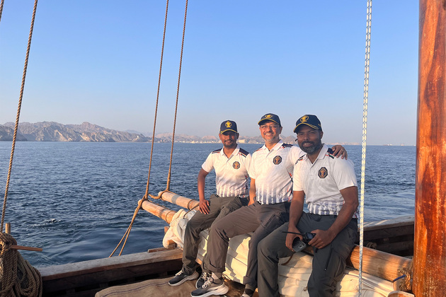 "We did it!!!": Crew of stitched sailing vessel INSV 'Kaundinya' as they sight Muscat after 18 day voyage