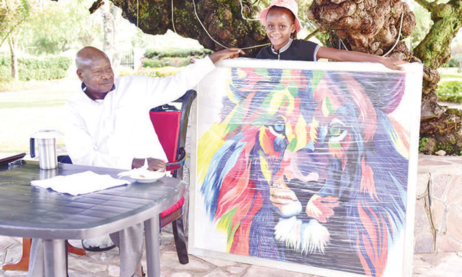 Museveni hosts nine-year-old Kenyan artist at Rwakitura Museveni hosts nine-year-old Kenyan artist at Rwakitura
