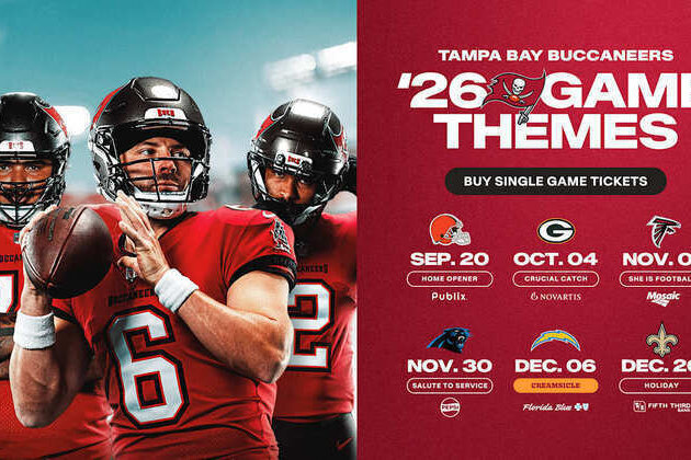 Bucs Announce 2026 Home Game Themes 