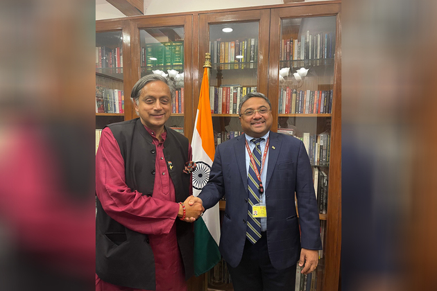 Cong MP Tharoor, MEA Secy (West) hold talks on strengthening India-Europe ties