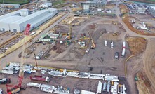  The works compound at the C1 Section South Portal site for the UK’s HS2 high-speed rail link