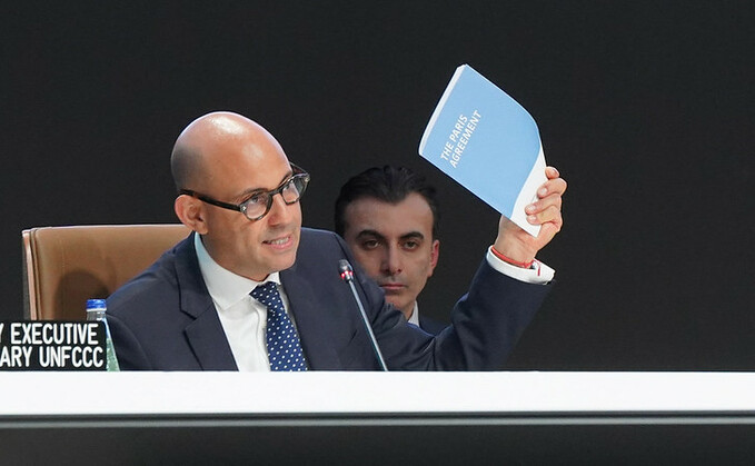 Simon Stiell at COP29 in Azerbaijan last year | Credit: UN Climate Change/Lucia Vasquez-Tumi