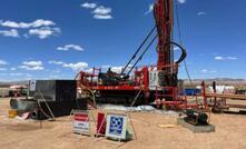 Lithium Energy drilling rig at its Solaroz lithium brine project in Argentina. Credit: File