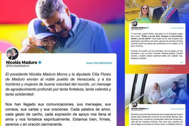 Maduro says he and wife "well, firm"