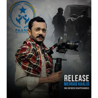 Paank raises alarm over enforced disappearance of Baloch film student Mehrab Khalid