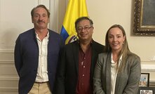  Colombia's president Gustavo Petro (centre) meets the Royal Road Minerals team