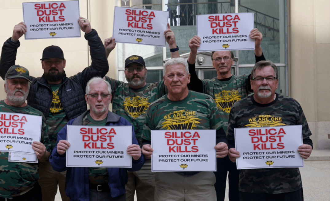UMWA members in support of the Silica Rule