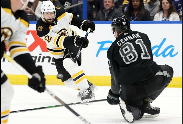 Bruins hand Lightning rare loss on home ice