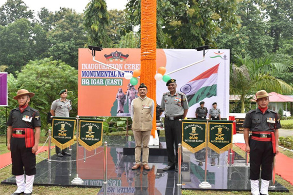 Assam Rifles unfurl 72-feet high Tricolour in Srikona