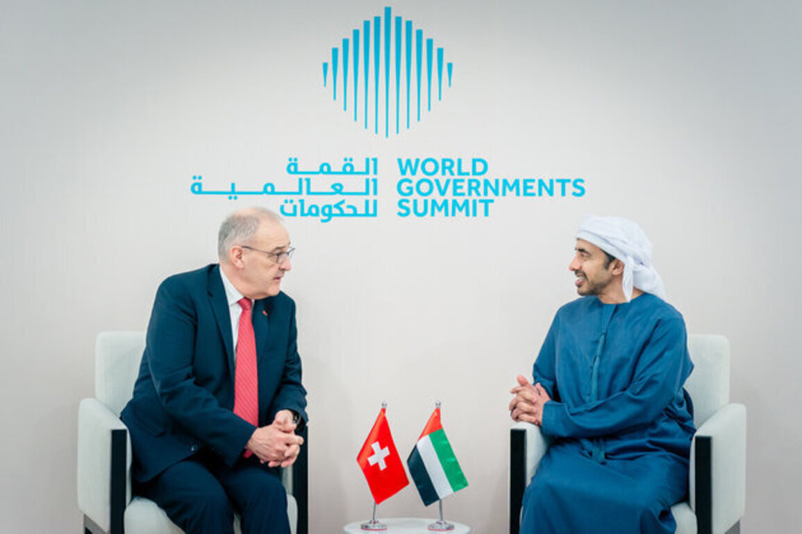Abdullah bin Zayed meets Swiss Confederation President