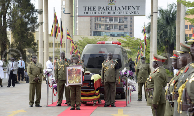 Maj Gen Oketta's body lying in state Maj Gen Oketta's body lying in state