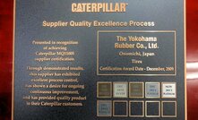 A plaque commemorates the award at Yokohama's factory