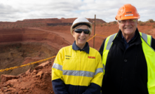  Amanda Lacaze and the Governor of Western Australia Kim Beazley at Mt Weld