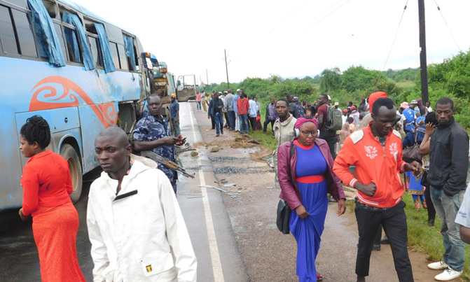 Bus with 80 passengers on board overturns Bus with 80 passengers on board overturns