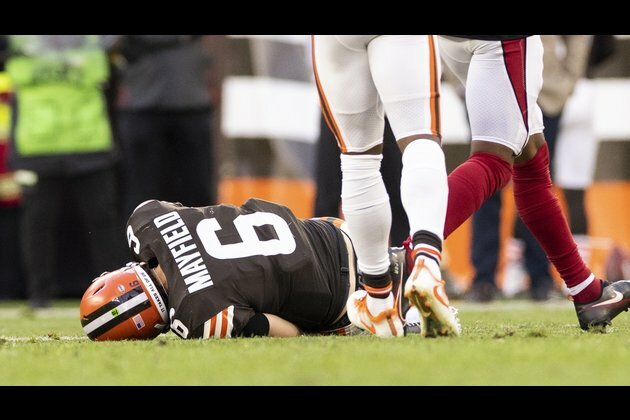 Browns bruised, QB Baker Mayfield out for battle with Broncos