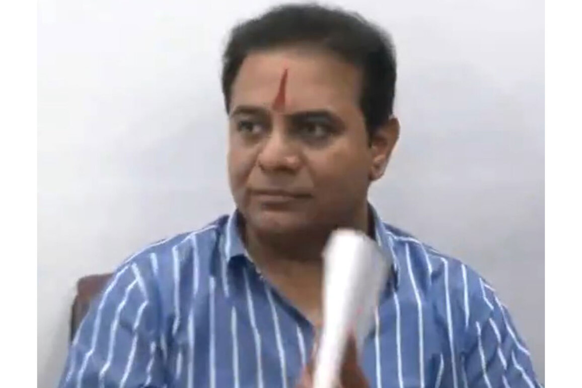 BRS working president KTR arrives at Telangana Bhawan ahead of SIT phone-tapping probe
