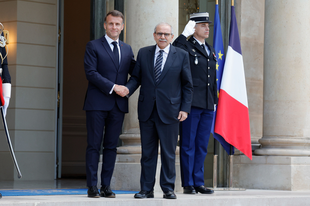 FRANCE-PARIS-MACRON-LEBANESE-PM-VISIT
