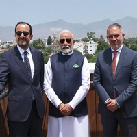 Cyprus President, PM Modi view mountains near Nicosia which are under Turkish occupation