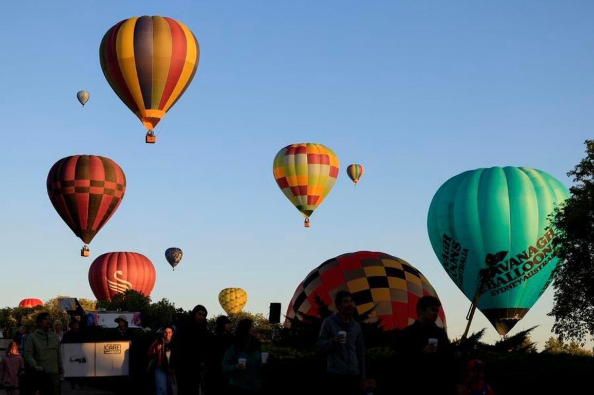 Album: Hot air balloons in sky during Canberra Balloon Spectacular