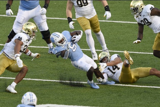 No. 2 Notre Dame pulls away from No. 25 UNC