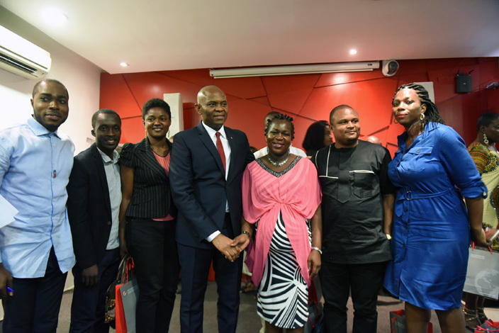  ounder ony lumelu oundation ony  lumelu iddle and the ony lumelu ntrepreneurship rogramme 2015 lumni during the announcement of the second round selection of 1000 beneficiaries of the ony lumelu ntrepreneurship rogramme  in agos 