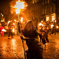 Spectators gather in Ireland for ancient Celtic fire procession
