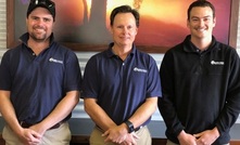  Agronomists Matt Bissett, Kent Wooding and Tom Batters will consult on the Soil Tech project. Picture courtesy Soil Tech.