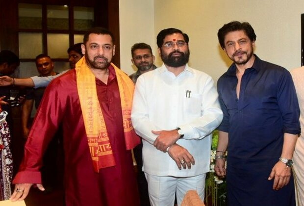 Shah Rukh Khan, Salman Khan attend Ganpati puja at Maharashtra CM Eknath Shinde's residence