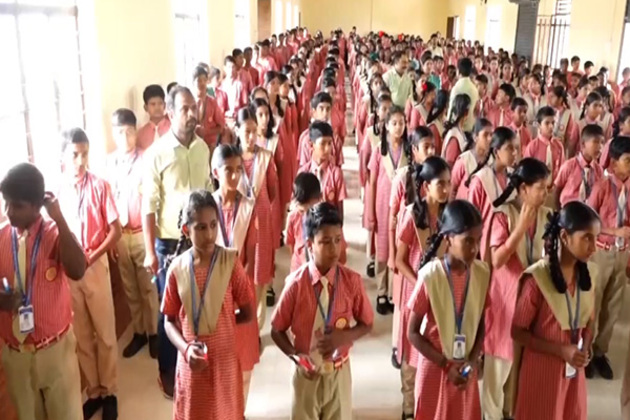 Karnataka: Haveri School observes silence to pay tribute to victims of Air India plane crash