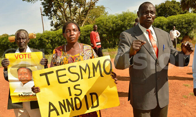 Soroti NRM mobilisers protest over Museveni meeting Soroti NRM mobilisers protest over Museveni meeting