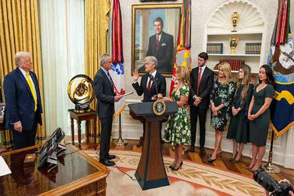 Donald Trump's session with reporters cut short after young girl faints in Oval Office