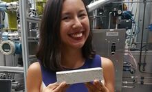 MCi chief operating officer Sophia Hambling with one of the company's CO2 bricks.