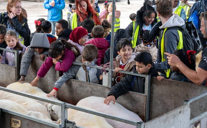 Hundreds of inner-city children descend on Olly Harrison's farm for NSA education day