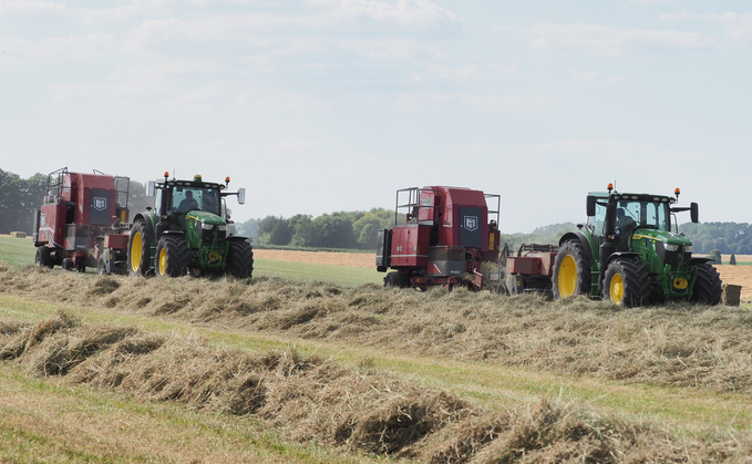 Tytherton Hay & Straw runs a pair of Bale Baron small bale packers, mechanising the bale collection process and streamlining stacking. 