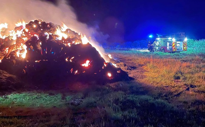 Berwick Community Fire Station said it attended a fire involving 50 bales of hay in the Shoreswood area