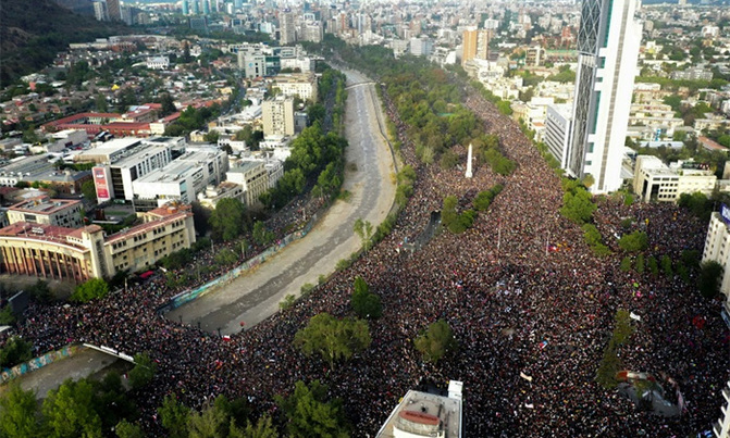 Over a million protesters demand Chile president's resignation Over a million protesters demand Chile president's resignation