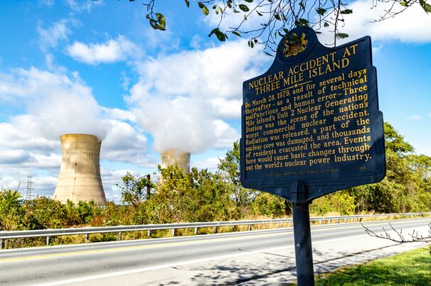 The Three Mile Island nuclear power station in Pennsylvania.